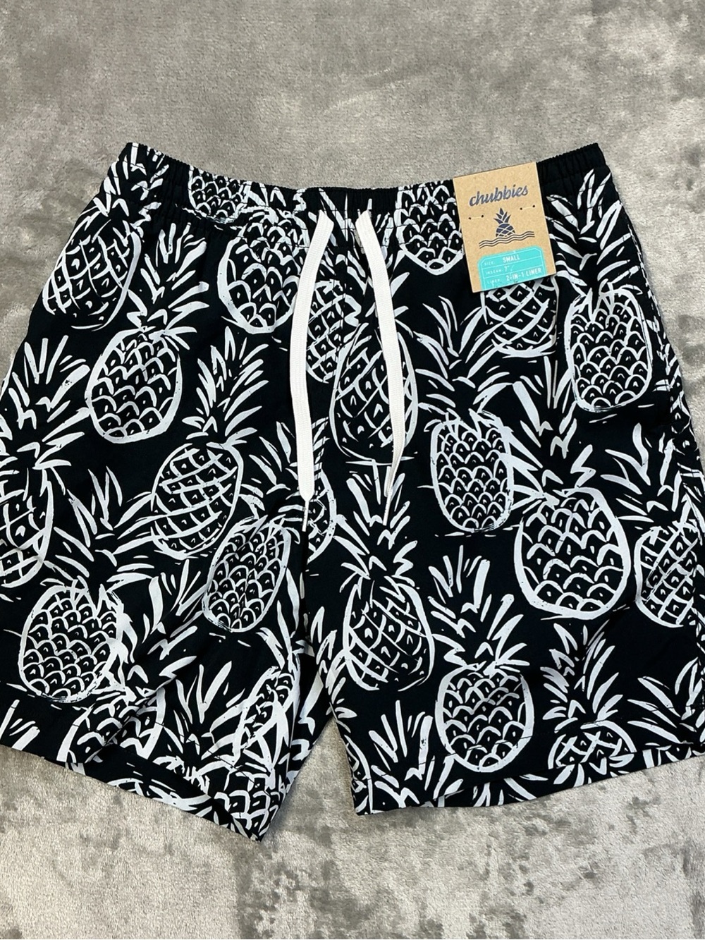 Chubbies  The Midnight Thigh Napples 7” Swim Trunk With 2 in 1 Liner Mens Small